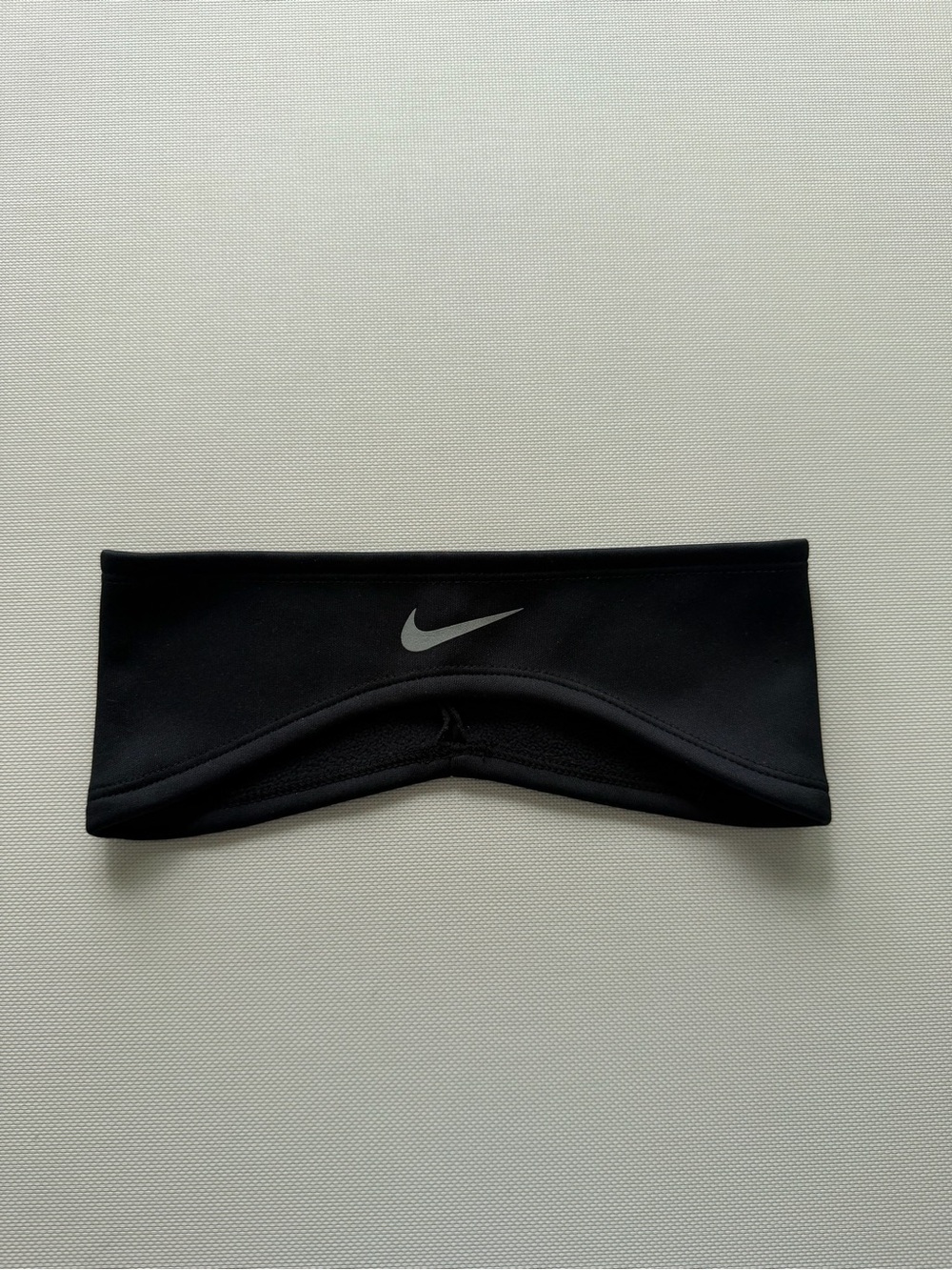 Nike Black Headband Sweatband w/ Swoosh Logo Unisex Adults 10 in